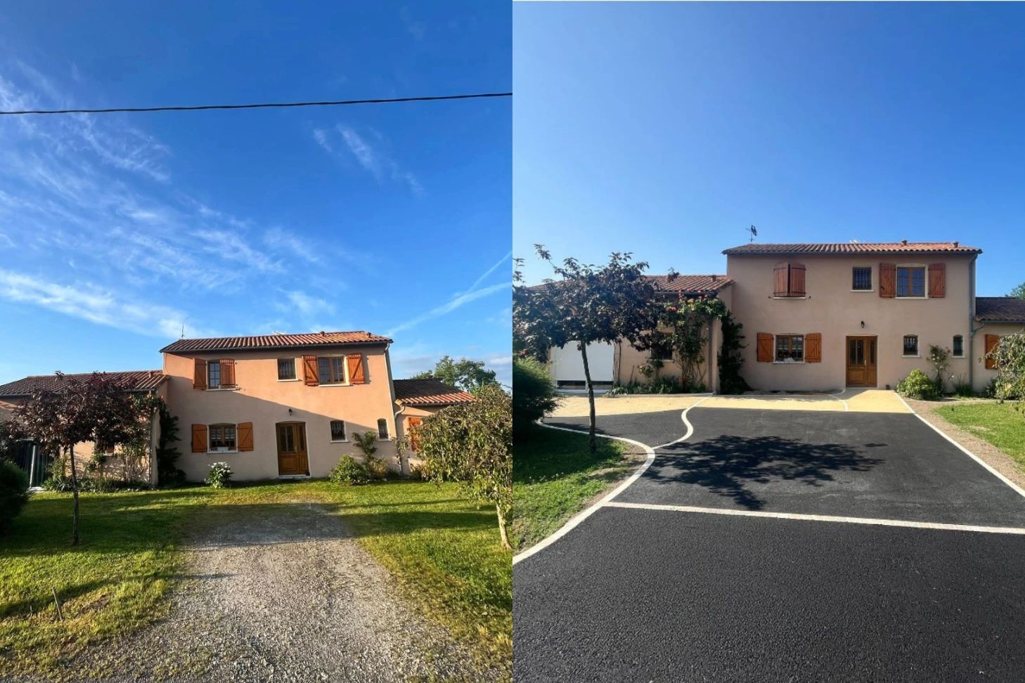 Allée goudronnée réalisée par Pierre Eau Paysage à en Dordogne (24)