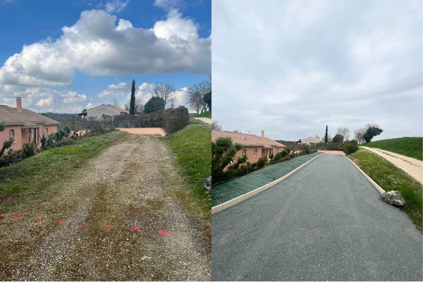 Avant / Après — Allée goudronnée pourt une maison en Dordogne (24)